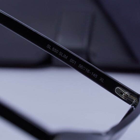 Saint Laurent SL550 SLIM 001 Cat Eye Sunglasses - Black - Picture 6 of 10